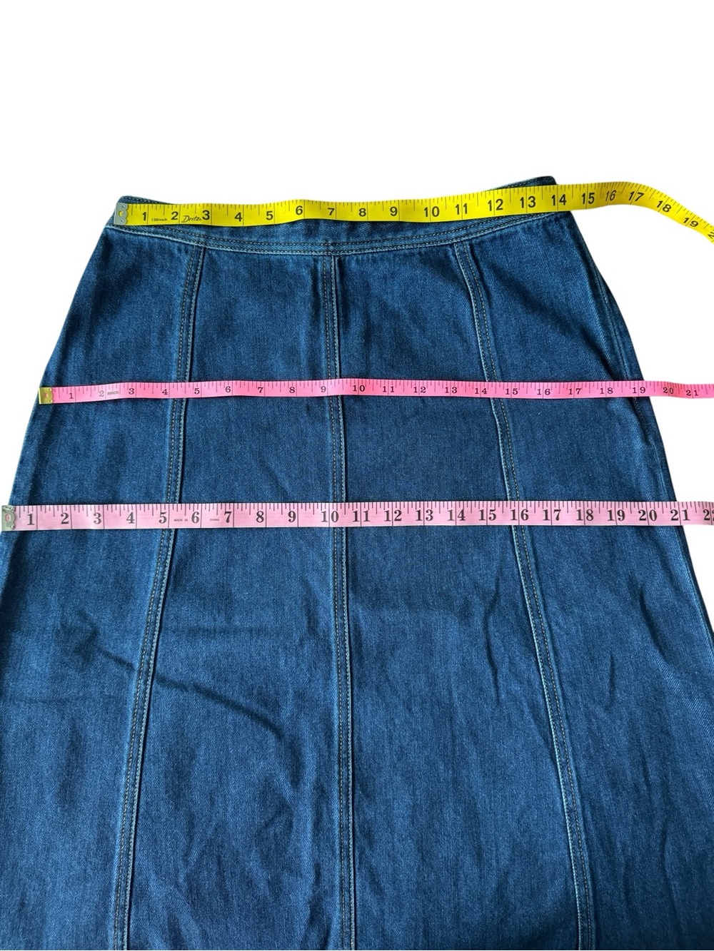 Talbots Denim A-Line Midi Skirt Size 6 - Picture 5 of 8